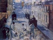 Edouard Manet La Rue Mosnier aux Paveurs Sweden oil painting reproduction